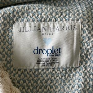 Jilly Box Jillian Harris X droplet- Blue and White Woven Blanket